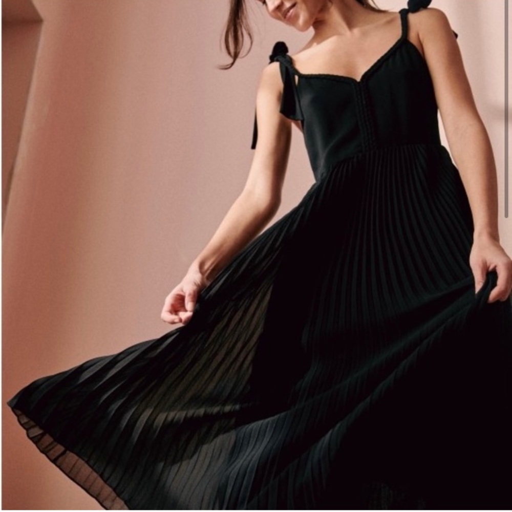 Sezane Nella Black Cocktail Dress